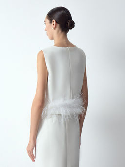 Топ с перьями - Emka фото 4