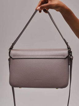 Сумка на плечо Deboro 30512 розово-серый