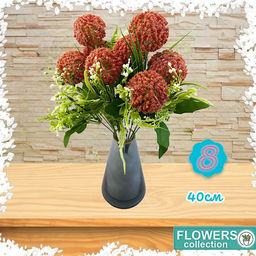 Декоративные растения, цвет оранжевый, 40 см, 8 голов