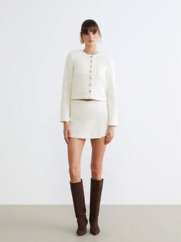 Bisiklet Yaka Kad?n T?vit Ceket