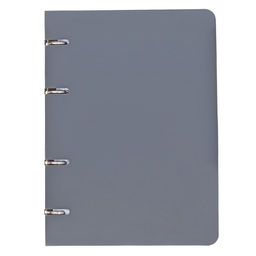 Тетрадь на кольцах, в клетку, 120 листов Серая, пластиковая обложка, блок офсет - Calligrata фото 3