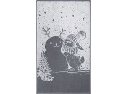 Полотенце махровое 6с103.412ж1 Зимняя забава(графит5) 50х90см