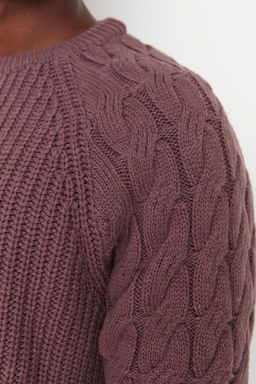 TRENDYOL MAN Ekru Casual Unisex Regular Fit Yunlu Bisiklet Yaka Sac Orgu Detayl? Triko Kazak TMNAW22KZ2059 - Trendyolmilla фото 34