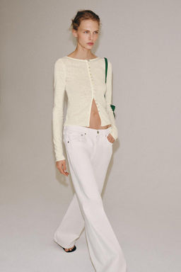 RUSTIC T-SHIRT WITH BUTTONS - Zara фото 4