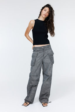 Top en punto de canale con tiras entrelazadas - H&m фото 3