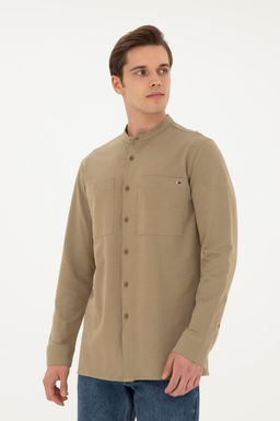 Мужской вязаный кардиган цвета хаки - U.s. polo assn фото 10