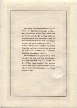 Облигация 4,5% 5000 марок 1940 года Германия