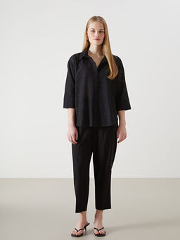 Ajurlu Oversize Kad?n G?mlek