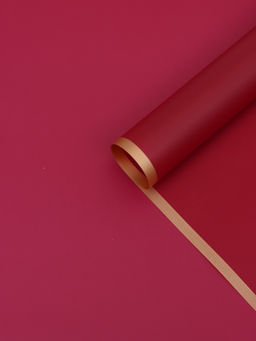 Цена за 20 шт. Пленка для цветов, «Бронзовая полоса», бордовая, 57×57 см