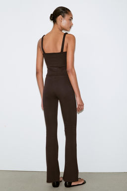 PANTAL?N FLARE INTERLOCK / Marr?n - Zara фото 10