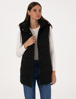 Siyah __kar_labilir Kap__onlu Yelek - Pierre cardin фото 3