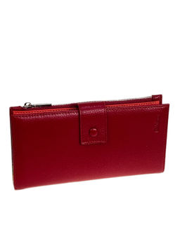 Женское портмоне из натуральной кожи, цвет бордовый
