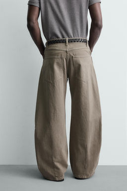 JEANS BALLOON FIT CREMALLERA / Tostado - Zara фото 3