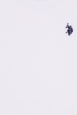 Белая футболка с круглым вырезом для мальчиков - U.s. polo assn фото 3