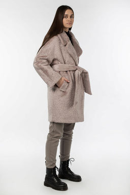 02-3077 Пальто женское утепленное (пояс) - El podio фото 3