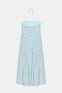 VESTIDO MIDI LUNARES / Marr?n-Azul - Zara фото 7