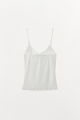 LACE POINTELLE STRAPPY TOP - Zara фото 5