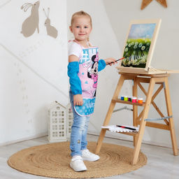 Фартук с нарукавниками детский Smile, Минни Маус, 49×39 см