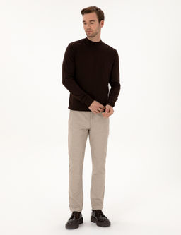 Bej Slim Fit Kanvas Pantolon - Cacharel фото 3