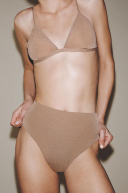 TANGA CINTURA ANCHA MEZCLA POLIAMIDA / rosa claro - Zara фото 6