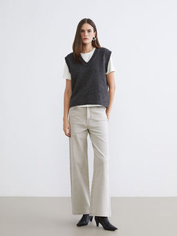 V Yaka Kad?n Triko S?veter