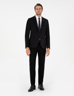 Siyah Ex. Slim Fit Kuma_ Pantolon