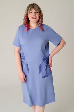 Арт. 4158 Домашняя туника женская 52-60 (5 шт) Цвет:сиреневый