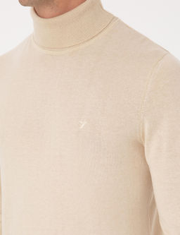 Bej Slim Fit Basic Kazak