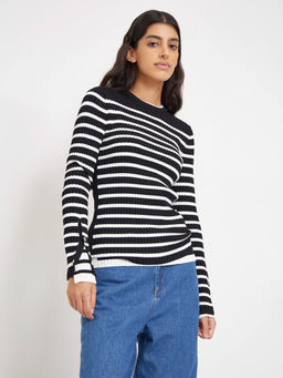 Джемпер в полоску B2864/noix - Emka фото 2