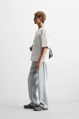 T-SHIRT WITH CONTRAST PATCH - Zara фото 4