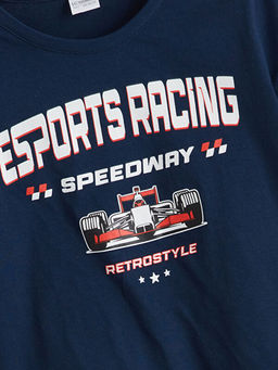 Bisiklet Yaka Erkek ?ocuk ?ortlu Pijama Tak?m?