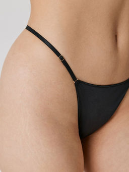 Infinity / Трусы стринг в наборе с поясом для чулок Jemmy черный - Infinity Lingerie фото 5