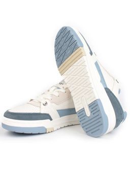 05-P232-5 WHITE/BLUE Кроссовки женские (натуральная замша, искусственная кожа)