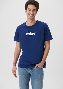 Miav Bask?l? Lacivert Tisort