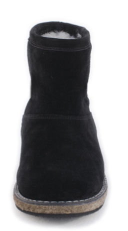 Унты женские на войлочной подошве Замша, овчина, черные - Roshva фото 7