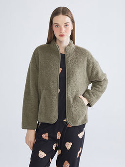 Dik Yaka Pel?? Kad?n Pijama ?st?