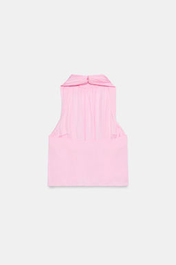 TOP HALTER SATINADO / Rosa