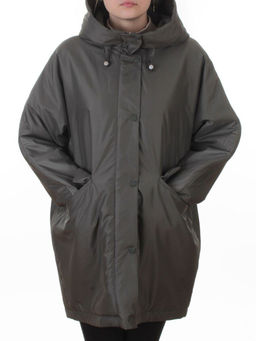 8020 GREY/GREEN Куртка демисезонная женская (100 гр. холлофайбер)
