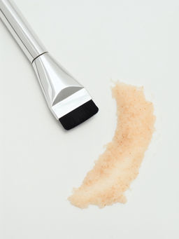 Кисть для макияжа, 14 см, серебристая