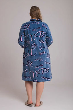 Халат М325337ср синий/розовый - Елена фото 3