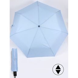 Зонт женский ТриСлона-L 3790D,  R=54см,  суперавт;  7спиц,  3слож,  облегченный,  однотонный,  голубой 245698