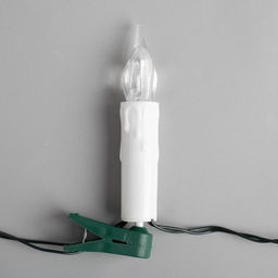 Гирлянда Нить 10 м с насадками Свечи на прищепке, IP20, тёмная нить, 50 LED, свечение тёплое белое, 220 В - Luazon lighting фото 5