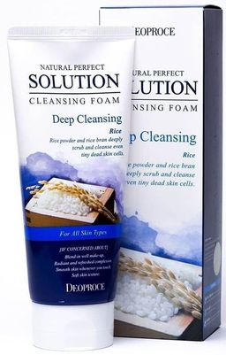 DEOPROCE Пенка для глубокого очищения кожи NATURAL PERFECT SOLUTION CLEANSING FOAM DEEP CLEANSING