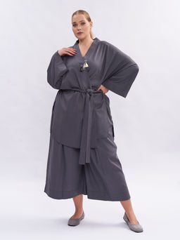 Кардиган кимоно льняной TKA04152GRY23