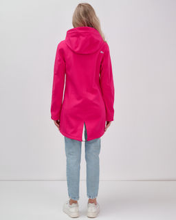 Парка спортивная женская с капюшоном softshell розового цвета 9568R - Mtforce фото 25