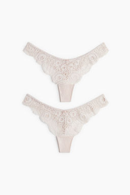 Pack de 2 bragas thong de encaje