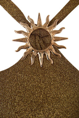 Kahverengi Simli Tek Omuz Kapl? Dokum Aksesuarl? Regular Mayo TBESS26MA00064