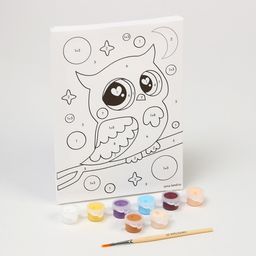 Картина по номерам Совушка на ветке 21 15 см - Школа талантов фото 4