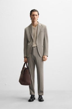 HERRINGBONE SUIT TROUSERS