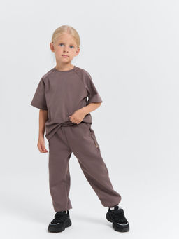 Джоггеры Темный шоколад с карманами утепленные - Bungly фото 3